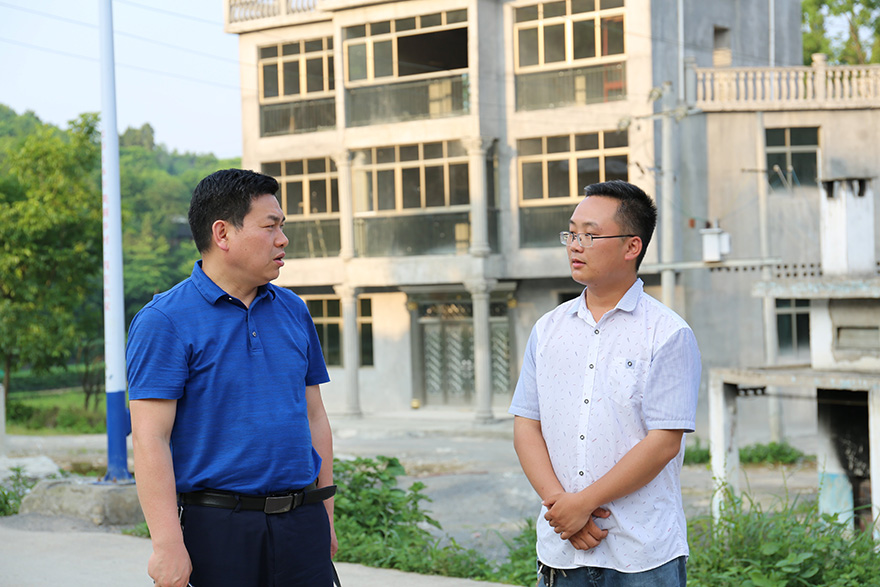 胡定钦暗访盘信镇移民搬迁和精准扶贫工作