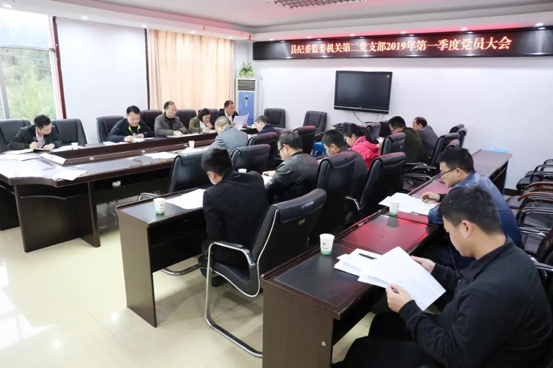 三会一课县纪委监委机关第二党支部召开党员会