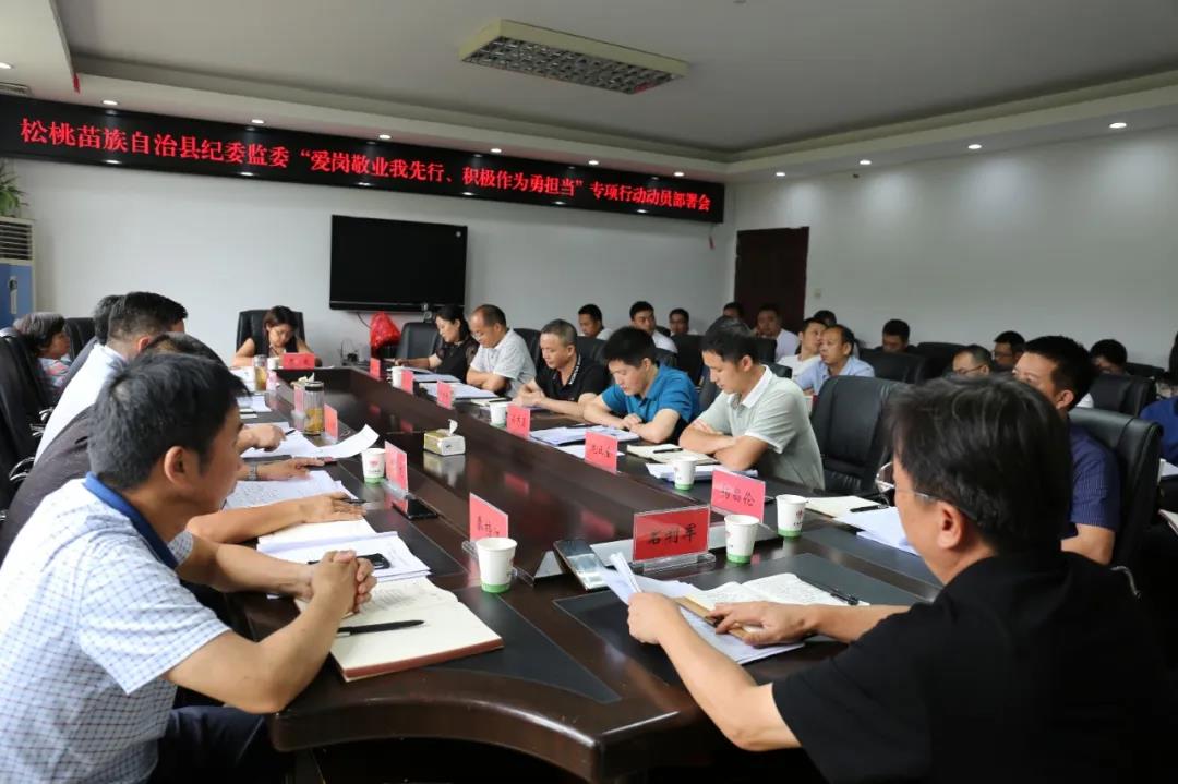 松桃纪委监委召开“爱岗敬业我先行、积极作为勇担当”专项行动动员部署会